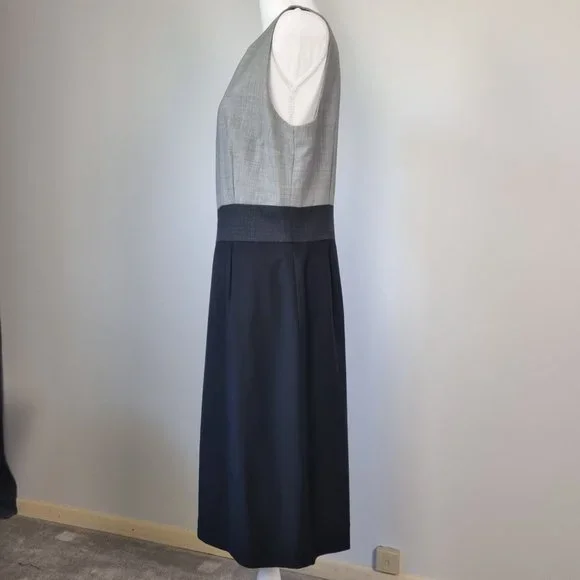 Pink Tartan Sleeveless Wool Blend Sheath Dress Size 10 - Picture 3 of 14